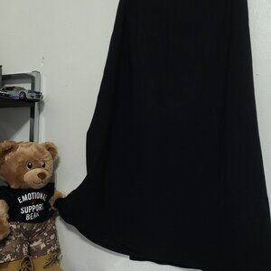 black skirt with side silt